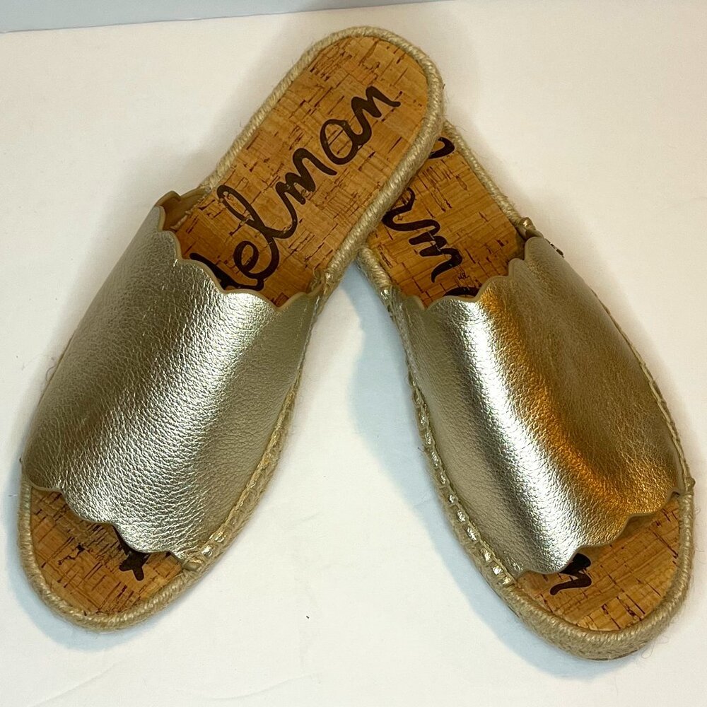 Sam Edelman Andy Slide Espadrille Women's 8.5M Gold